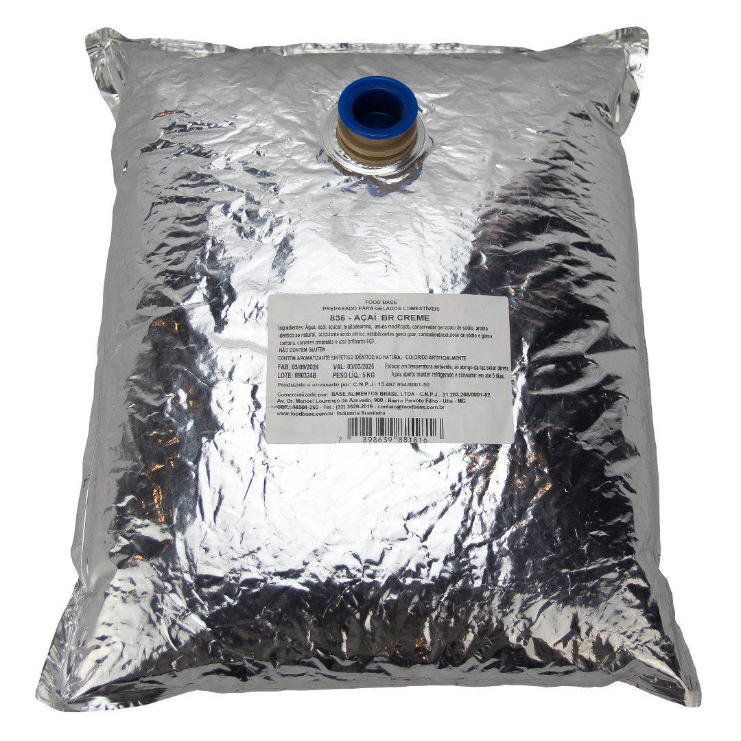 Bag de Açaí C/ 5 Litros - Embalagem Asséptica(sem Refrigeração)